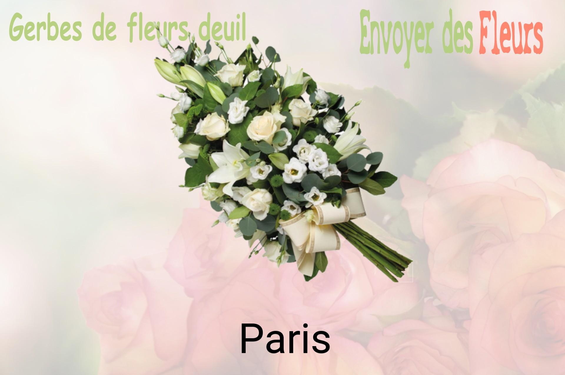 Gerbe de fleurs de deuil livrée à Paris